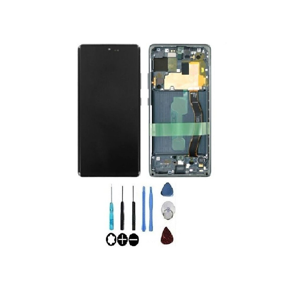 Lcd-Bildschirm + Touchscreen - Galaxy S10 Lite G770f - Schwarz - Auf Rahmen Montiert - Original Samsung 3000000036570