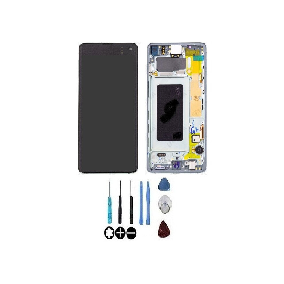 Lcd-Bildschirm + Touchscreen - Galaxy S10 G973f - Grün - Auf Rahmen Montiert - Direkte Montage Samsung 3000000028124