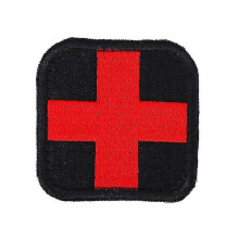 Medical Cross Embroidered Patch Hook&loop Embroidery Applique Badge On Clothing Bag Hat