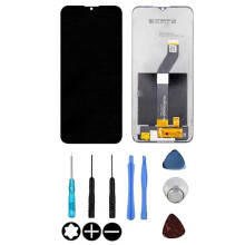 LCD-näyttö &amp; Musta Kosketusnäyttö Ilman Kehystä Motorola G8 Power Lite (V2)