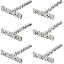6pcs Concealed Shelf Support Floating Shelf Brackets T Brackets Fixings Hardware For Any Type Of Shelf And Wall Decoration(3) (3-d)