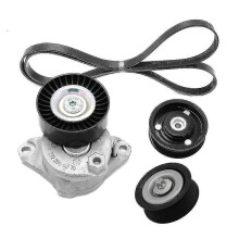 Motoraandrijfriemspanner, 2 spanrollen en riem voor Mercedes M272 M273 2722000270+14