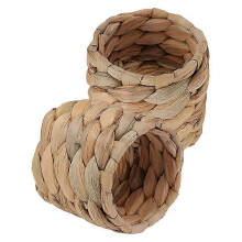 Ronds de serviette rustiques décoratifs (lot de 4), tissés à la main, style champêtre