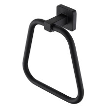 Trapezoid Shape Towel Hook Matte Black Finish Aluminum Materials