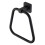 Trapezoid Shape Towel Hook Matte Black Finish Aluminum Materials 1