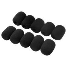 10 Stück Mikrofon-Windschutz aus weichem Schwamm, Mikrofonschutz aus Schaumstoff, Ersatzüberzüge für Headsets, kompatibel mit Meeting-Mikrofonen
