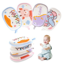 KASESSS Baby Bath Sponge Set - 4 Pcs Animal Shower Sponges, 3 Layers of Protection for Newborn and Toddler