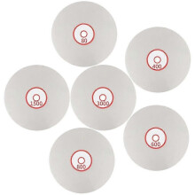 Diamond Polishing Disc Set 6 PCS, 6Inch Diamond Flat Lap 80/400/600/800/1500/3000 Grit Wheel Lappin