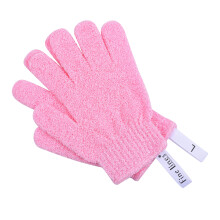 Fine Lines - Exfoliating Shower Gloves, Pink | Exfoliating Glove for Bath scrub, Dead Skin Remover | Exfoliating mitt