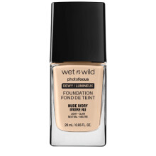 Wet n Wild Photo Focus Dewy Foundation, Hydrating Liquid Foundation for Normal to Dry Skin, Flash-Proof No White Cast, Buildable Radiant Finish