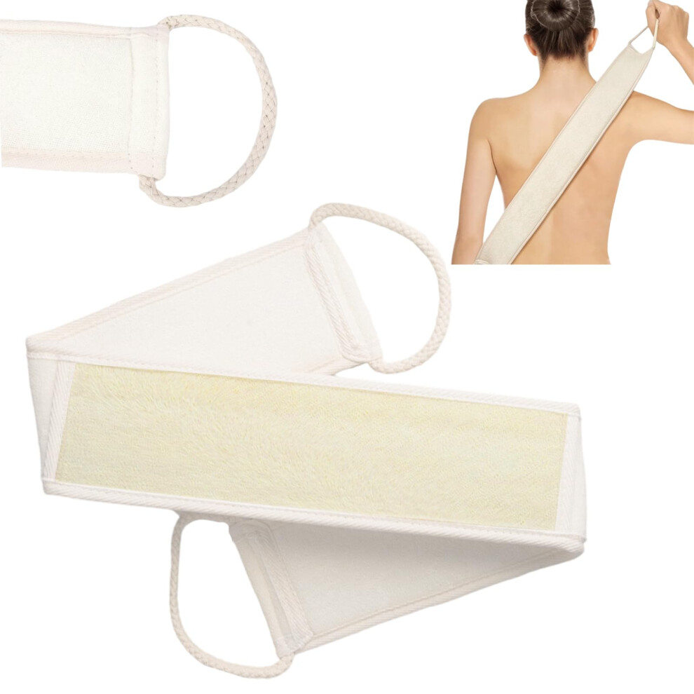 Makoto Nobu Loofah Exfoliating Loofah Back Scrubber For Shower, Back Exfoliating Scrubber, Double Side Pad Men Women Bathroom Accessories