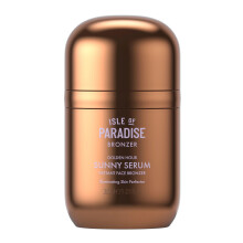 Isle of Paradise Sunny Serum Golden Hour Face Bronzer, Illuminating Liquid with Niacinamide, Squalane and Jojoba Oil for Radiant Sun-Kissed Glow