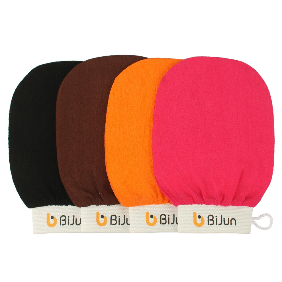 Bijun Exfoliating Glove, Moroccan Kessa Scrub Exfoliating Gloves,Deep Exfoliating Mitt Body Scrub,Premium Scrub Wash Mitt Body Skincare At Home