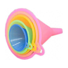 Keukentrechterset - 5 stuks regenboogkleurige trechters met handvat voor in de keuken - (67, 83, 98, 110 en 125 mm)
