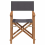 VidaXL vidaXL Dining Chair Folding Grey 56 x 54 x 87 cm Solid Teak Wood 2