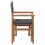 VidaXL vidaXL Dining Chair Folding Grey 56 x 54 x 87 cm Solid Teak Wood 3