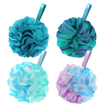 flintronic 4 Pack Loofah Shower Puff, 75g Large Bath Sponge, Soft Shower Pouf, Bath Loofah Men & Women, for Cleaning Body & Exfoliating Scrubber