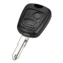 Carcasa para llave de coche Heart Horse de 2 botones y 433 MHz con mando a distancia, compatible con Peugeot 206, chip ID46 y hoja NE73.