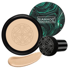 SIAMHOO CC Cream Foundation with Mushroom Head Air Cushion CC Cream Foundation Full Coverage for Flawless Makeup, Even Skin Tone 0.7fl.oz - Natural