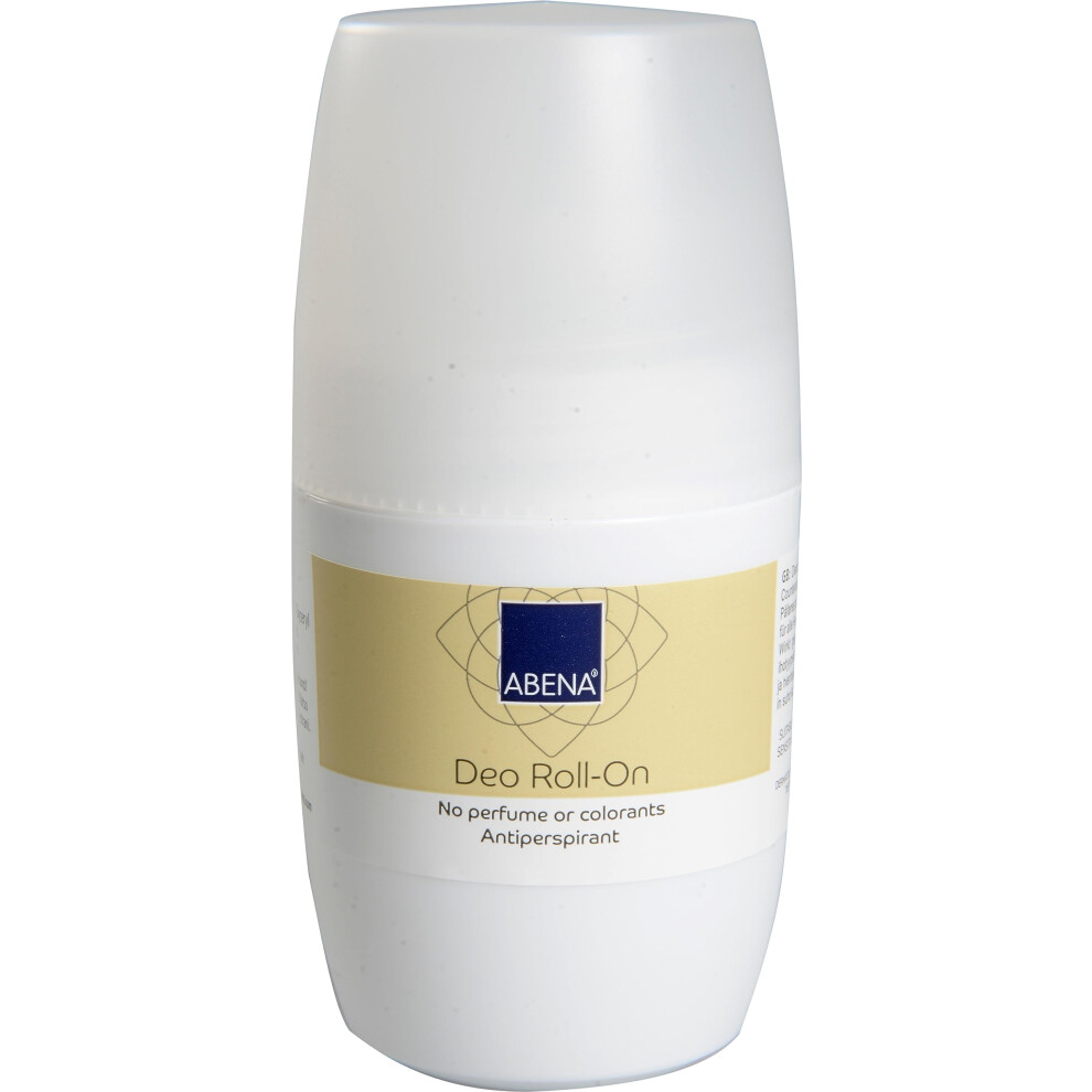 Abena Deo Roll-On Antiperspirant For Sensitive Skin, Colourant And Fragrance Free - 50 Ml