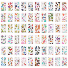 ACWOO Temporary Tattoo for Kids, 60 Sheets Mermaid Animal Dinosaur Cartoon Tattoo Stickers
