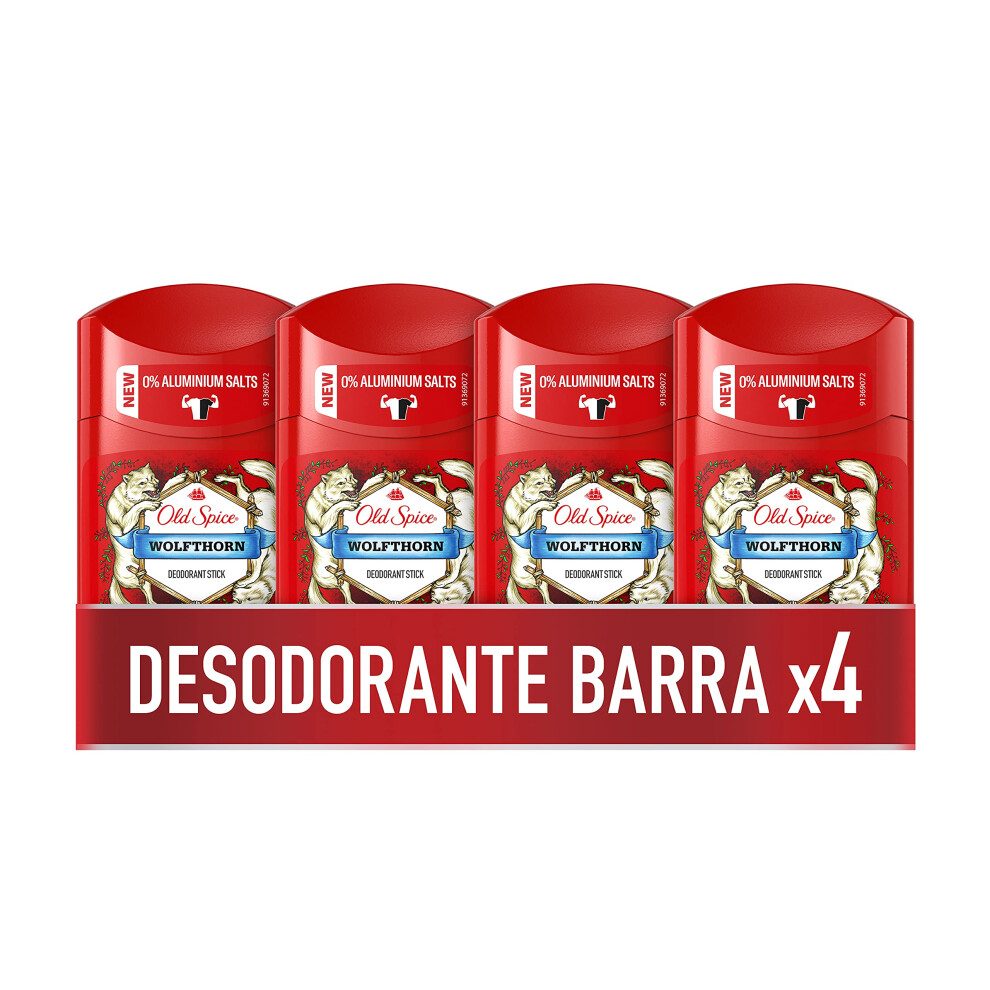 Old Spice Wolfthorn Deodorant Stick For Men, 50 Ml, Pack Of 4