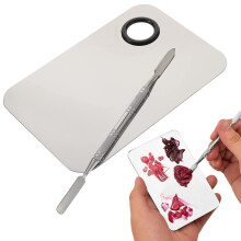 1pcs Makeup Mixing Palette,Makeup Spatula&Makeup Palette,Foundation Mixing Palette,Professional Cosmetic Makeup Palette with Stainless Steel Spatula