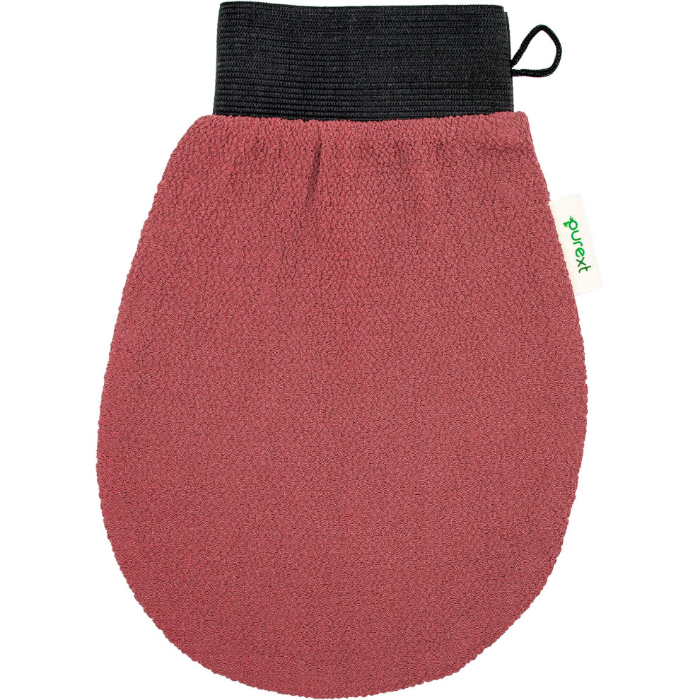 Purext Exfoliating Glove - Kessa Hammam Body Scrubber - Fake Tan Remover Exfoliator Mitt (250D)