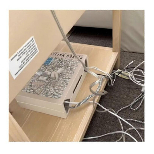 (B) Book Shaped Cord Organizer, Expandable Decorative Book Cable Hider Box 1