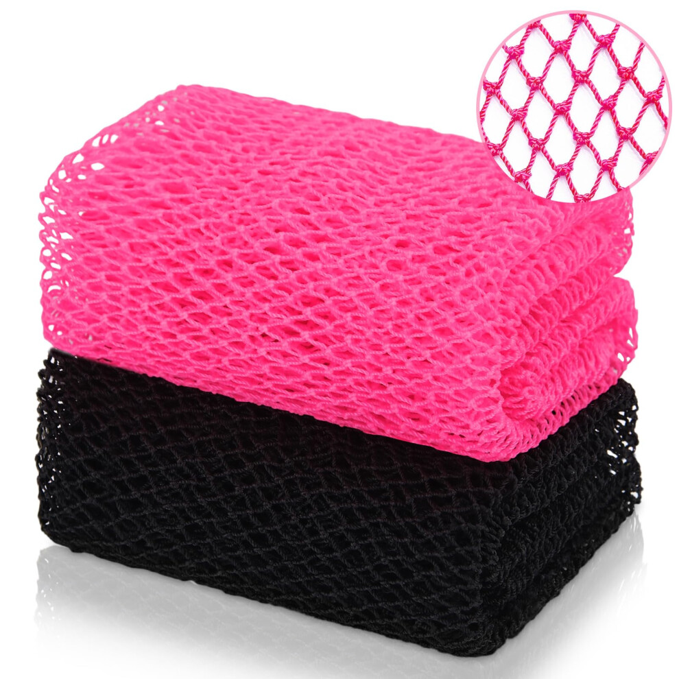 Homgaty African Net Sponge Exfoliating Loofah - Natural Bath Shower Sponge For Body Back Scrub, Authentic African Net With Knots