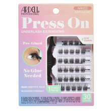 Ardell Naked Press On Pre-Glued Underlash Eyelash Extensions, Soft Volume Cluster Lashes Kit