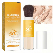 Apply Sunscreen Setting Powder, SPF 50 - Protect Face And Scalp, Oil Control Setting Powder Lightweight, Long-lasting