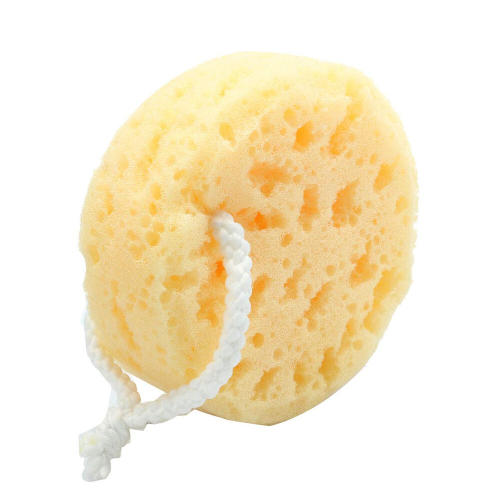 Sourcing Map Bath Shower Body Clean Puff Soft Sponge, Yellow