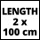 Einhell Einhell Circular Saw Aluminium Guide Rail 2x1000 mm Compatible with Pl 3