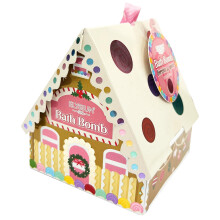 Elysium Spa Gingerbread House Bath Bomb Gift | Novelty Christmas Tree Decoration, Stocking Filler, Gifts for Her or Secret Santa |