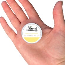 The Natural Deodorant Co. Mini 10g, Lemon + Geranium Clean Deo Balm | Mini & Travel Size, Lasts Around 10 Days, Effective Protection