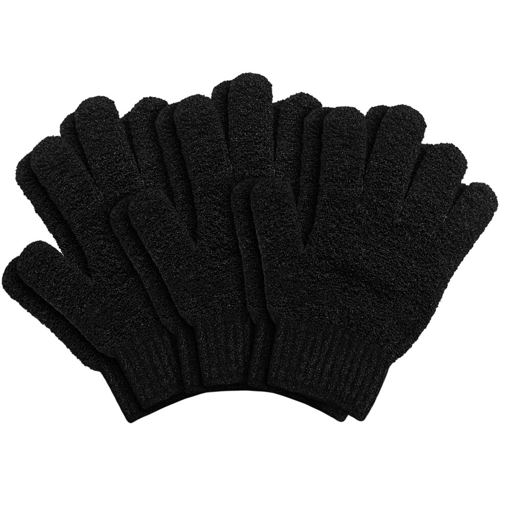 Kurkip Exfoliating Gloves | Bamboo Shower Gloves | 6Pcs Bath And Body Exfoliator Mitts | Scrubs Away Ingrown Hair And Dead Skin For Shower, Spa