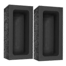 2 moldes de grafito (4-2 kg) para lingotes, para fundición, moldeo y refinación de metales como cobre, oro, plata, aluminio y latón.