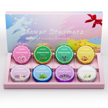 Shower Steamers Aromatherapy for Women and Men,8 Pack Pure Essential Oil Shower Bombs for Home Spa,Lingering Intense Aroma