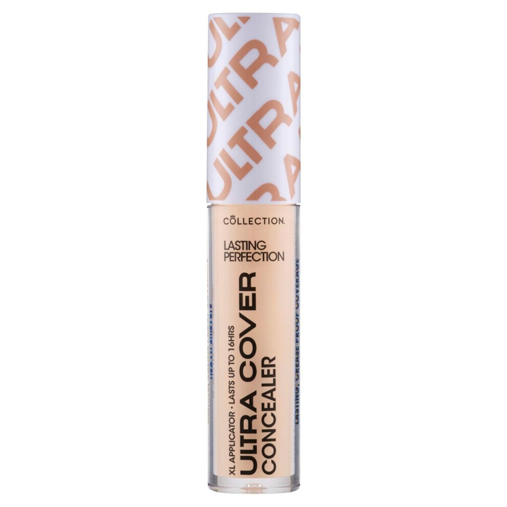 Collection Cosmetics Lasting Perfection Ultra Cover Concealer, Up To 16Hr Wear, Xl Applicator, Cashew Neutral 5.5Ml