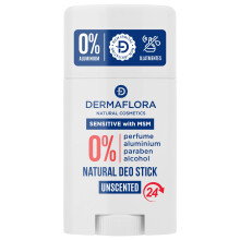 Dermaflora Sensitive Deodorant Stick with MSM – 50ml | Aluminium Free Deodorant Stick for Men & Women | Natural