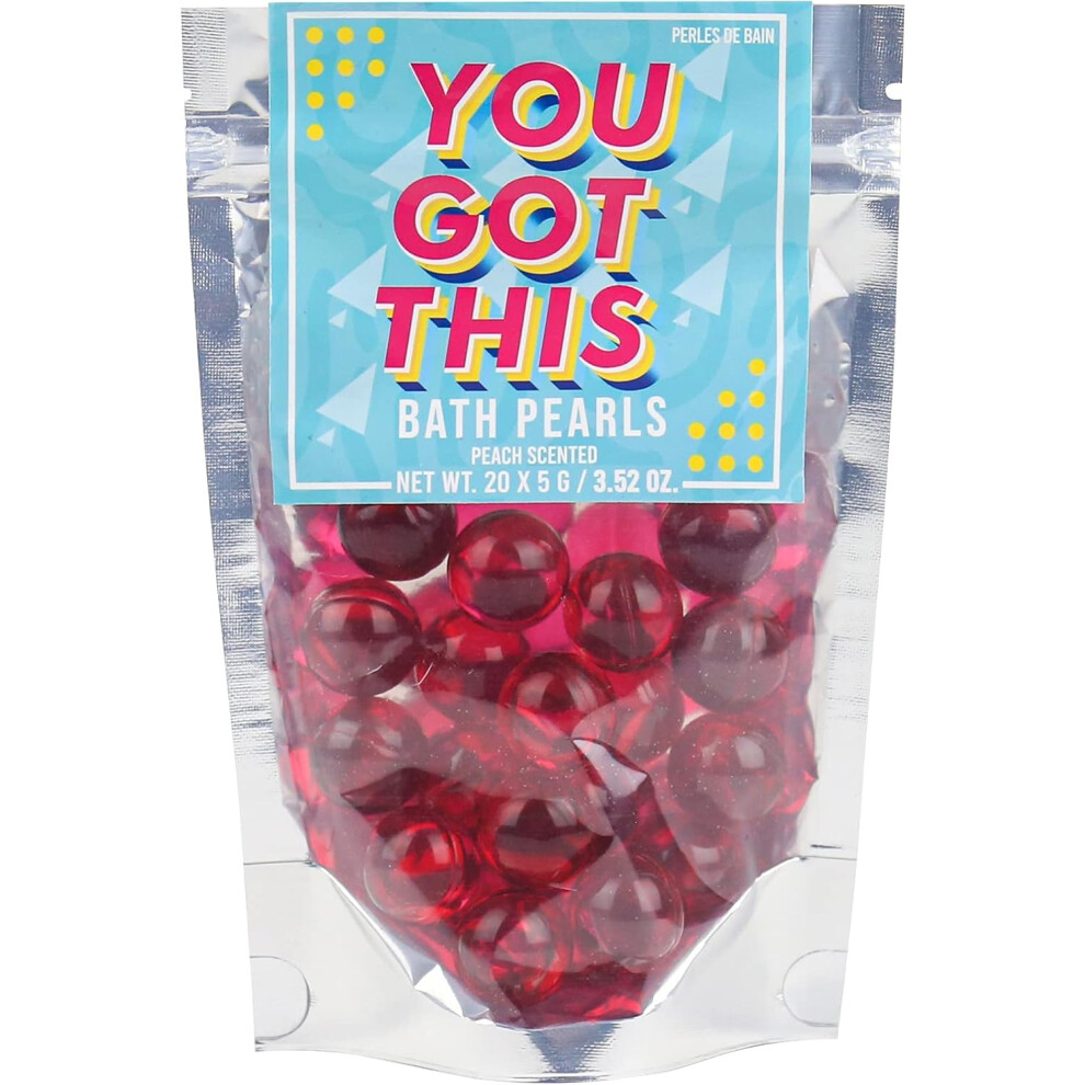 Gift Republic Peach Bath Pearls You Got This 20-Pack Scent, Multicoloured
