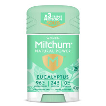 Mitchum Women Natural Deodorant Stick, Aluminium Free, Vegan, Cruelty Free, 96% Natural Ingredients, Eucalyptus, Packaging May Vary