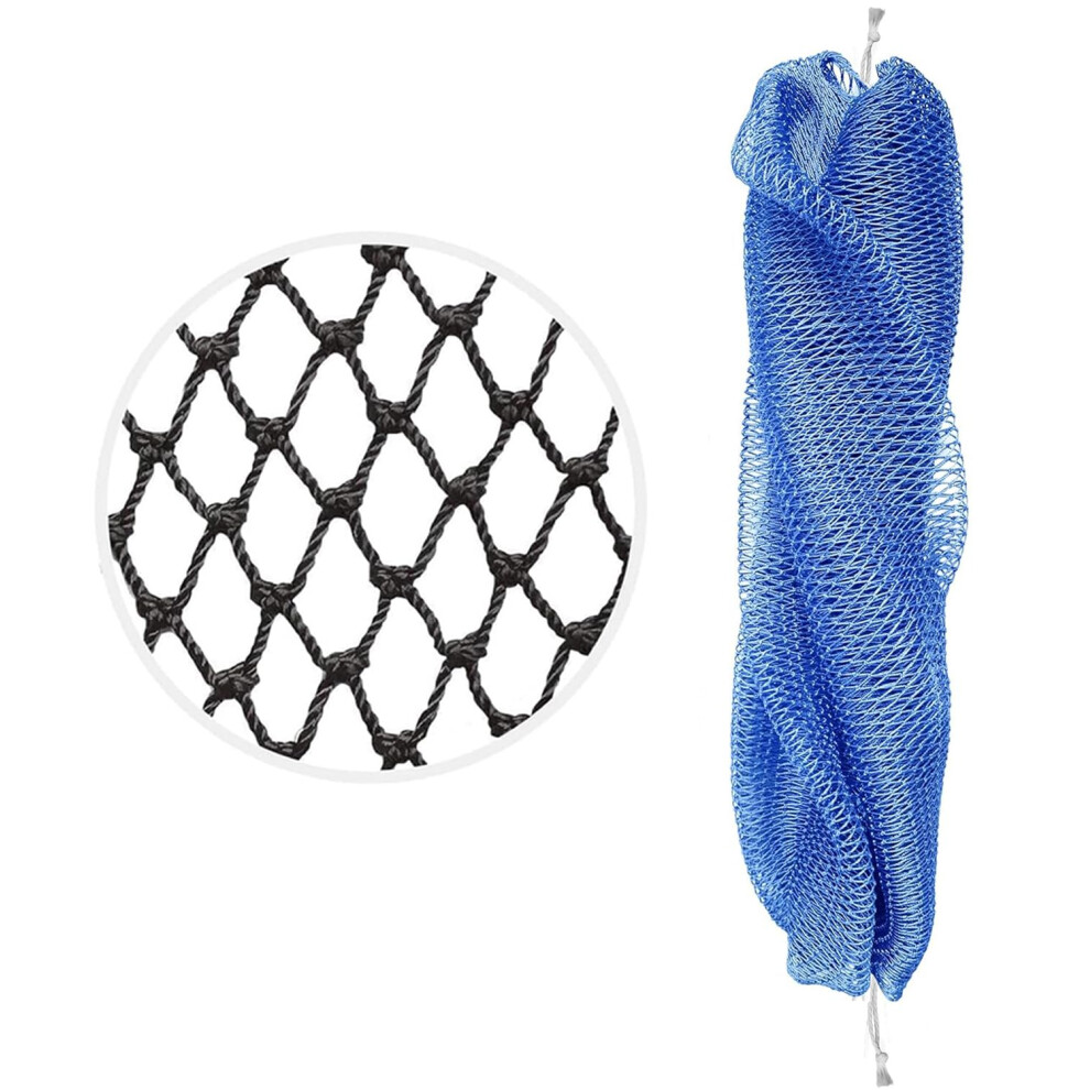 Zhaohyjianm Blue African Net Sponge Authentic, Extra Large Exfoliating Bath Sponge, Long Stretch Mesh Loofah For Shower Back Scrubber Washcloth (Blue)