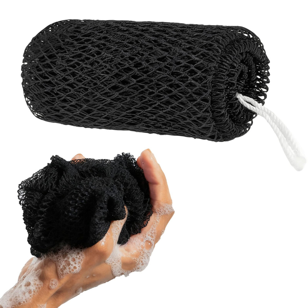 Haoxyo African Net Sponge Authentic, Exfoliating Net For Deep Skin Cleaning And Back Scrubbing, Durable Nylon