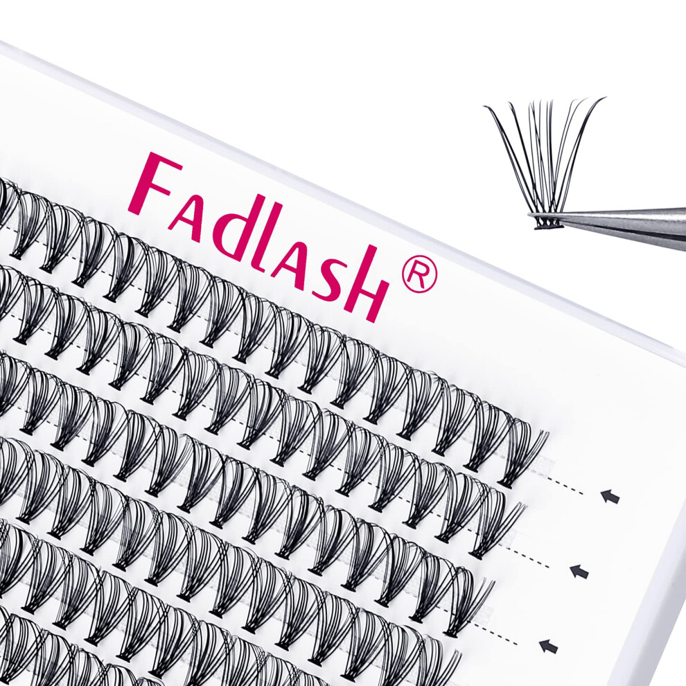 Fadlash Lash 0.07Mm D Curl 12Mm 20D Single Length Cluster Lashes Diy Eyelash Extensions