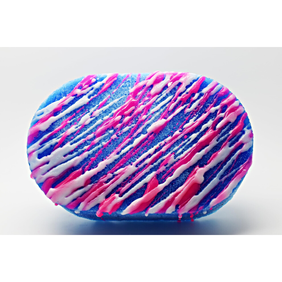 Rainbow Sensation Exfoliating Soap Sponge | Deep Cleansing, Gentle Exfoliation, Vegan Friendly (Blueberry Jam)