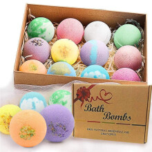Bath Bombs Gift Set-Organic Natural Essential Oils, Relax and Moisturize Skin, 2.8 OZ*12 PCS BOENFU Luxury Spa Bomb Gifts for Girl, Mom, Kids, Wife