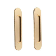 2 stuks gouden ovale zelfklevende deurklinken van aluminiumlegering voor schuifdeuren, ramen en kasten.