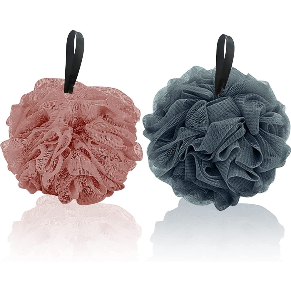 Yrvct Bath Sponge Shower Puff Sponges Bath Soft Loofah Sponge Pouf Exfoliating Mesh Shower Ball Bath Scrunchies For Adults
